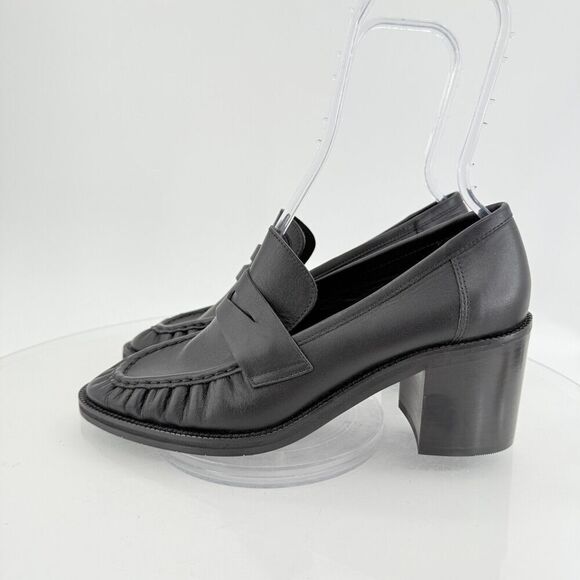 Aquatalia Josette Leather Slip On Heeled Loafers Waterproof - Picture 5 of 15